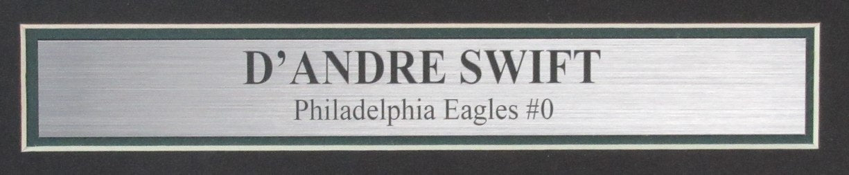 D'Andre Swift Autographed 11x14 Photo Philadelphia Eagles Framed JSA 183357
