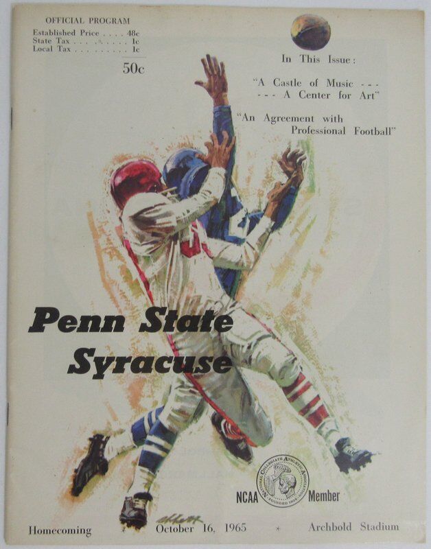 1965 Penn State Nittany Lions vs. Syracuse Football Program 137838