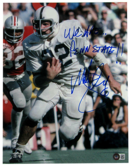 Matt Suhey Penn State Signed/Inscribed 11x14 Photo Beckett 164930