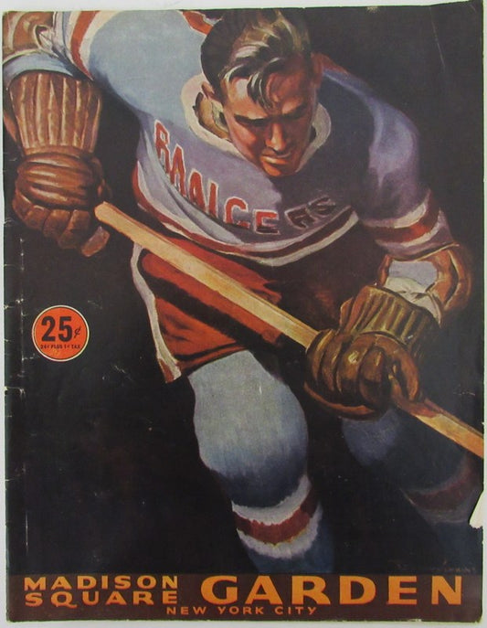 February 10, 1949 NHL Hockey Game Program Rangers vs. Black Hawks 183110