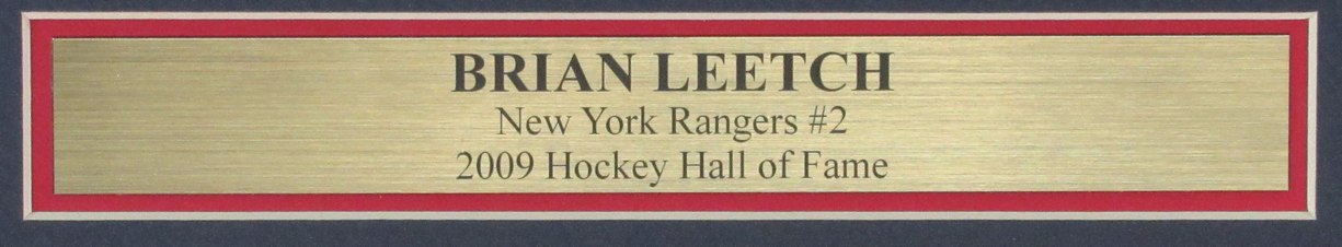 Brian Leetch HOF Signed/Inscr 11x14 Photo New York Rangers Framed JSA 189345