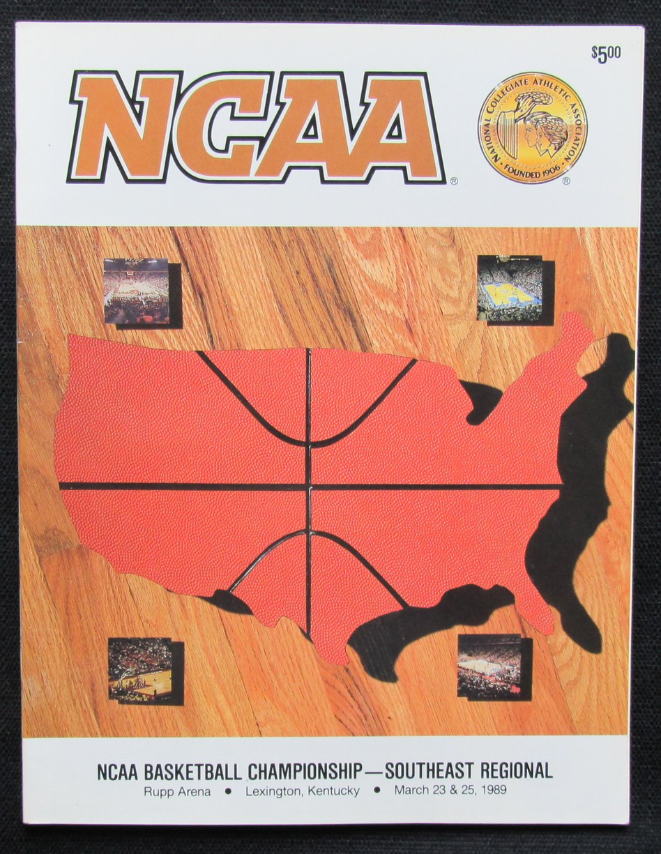 1989 NCAA Basketball Southeast Regional Program Oklahoma/Virginia 181315