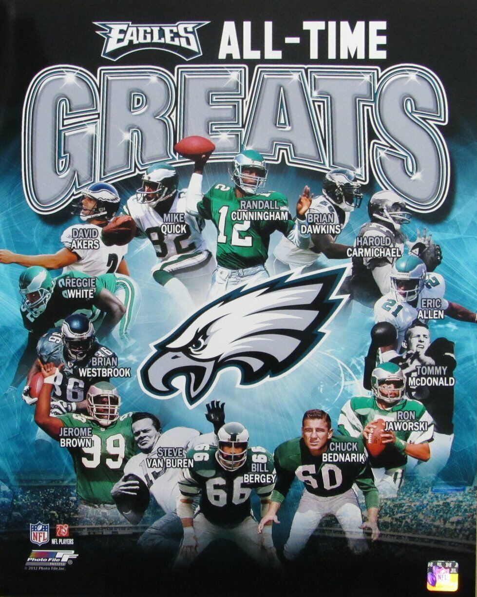 Philadelphia Eagles All Time Greats Unsigned 16x20 Photo 162810