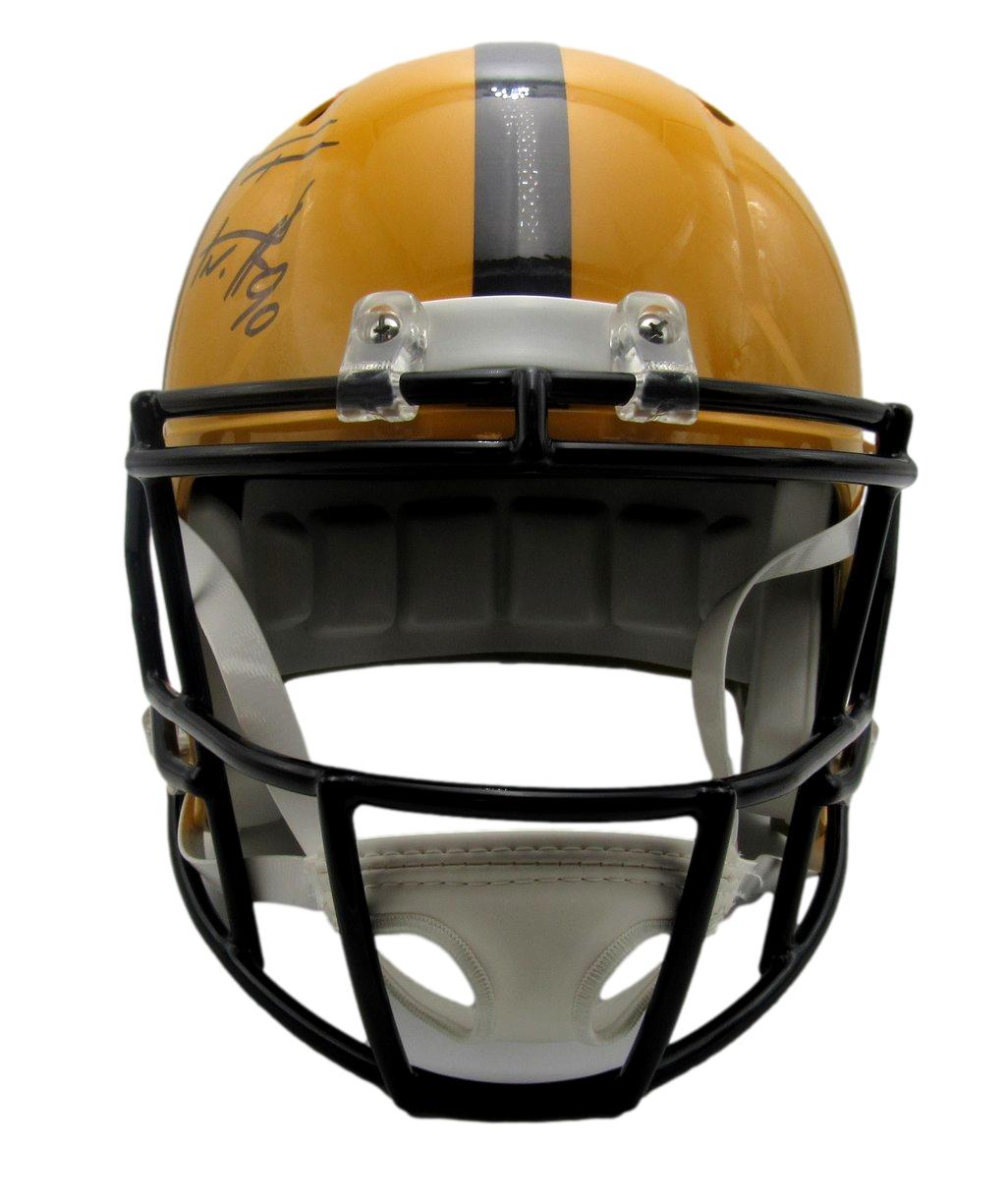 T.J. Watt Signed/Auto Gold Full Size Replica Helmet Steelers Beckett 189650