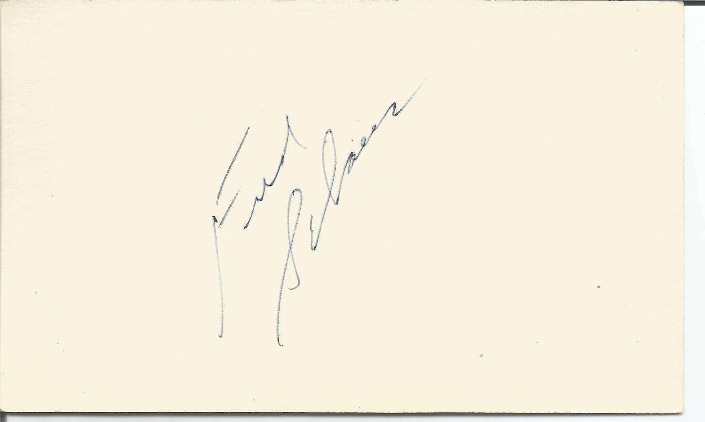 Fred Scaaus Los Angeles Lakers Signed/Autographed 3x5 Index Card 150580