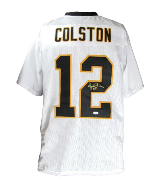 Marques Colston Signed/Auto Saints Custom White Football Jersey JSA 165272