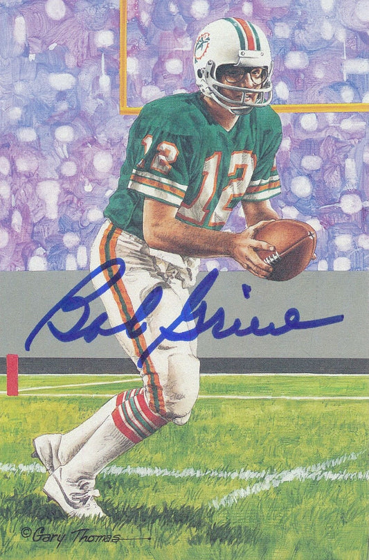 Bob Griese HOF Dolphins Signed/Autographed Goal Line Art GLAC Postcard 163821