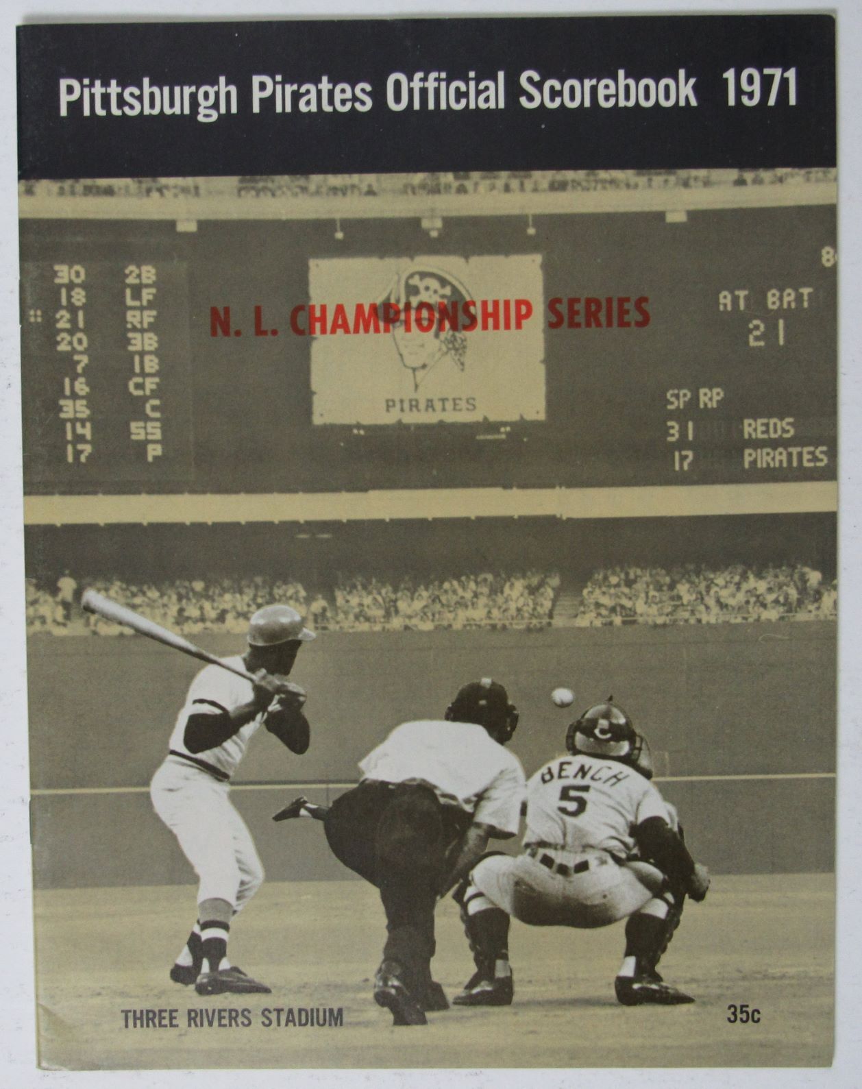 1971 Pittsburgh Pirates Official Scorebook PROGRAM NLCS Pirates v Giants 144968