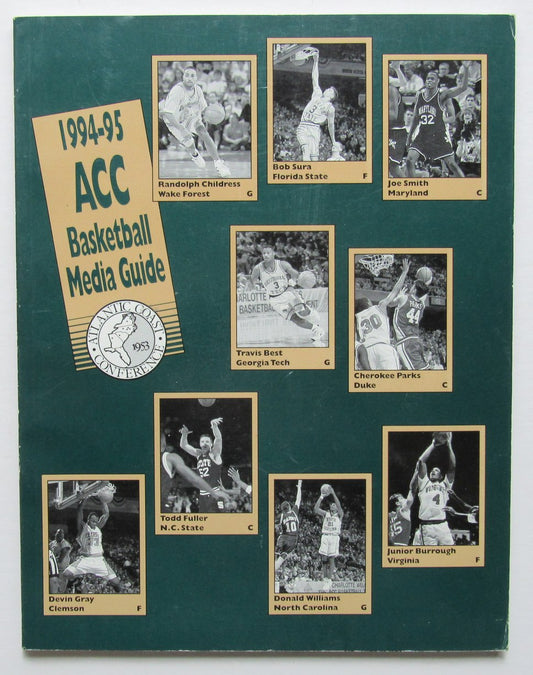 1994-95 ACC Men's Basketball Media Guide Wake Forest Champs 181319