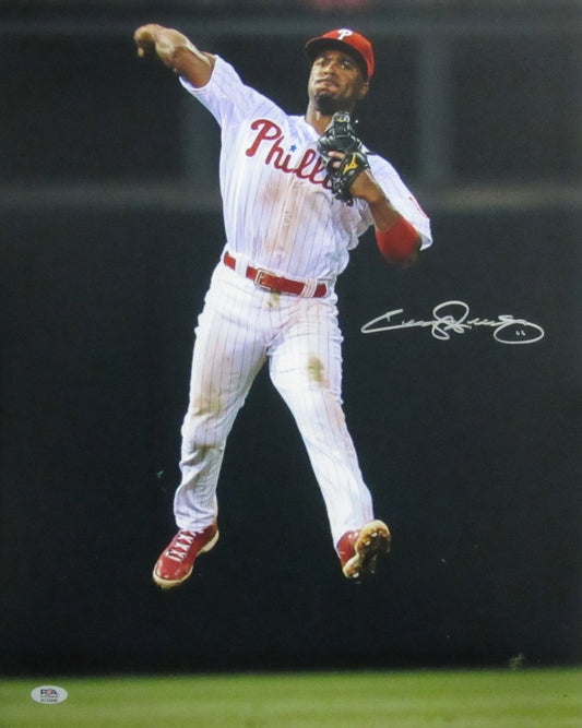 Jimmy Rollins Philadelphia Phillies Signed/Autographed 16x20 Photo PSA 192102