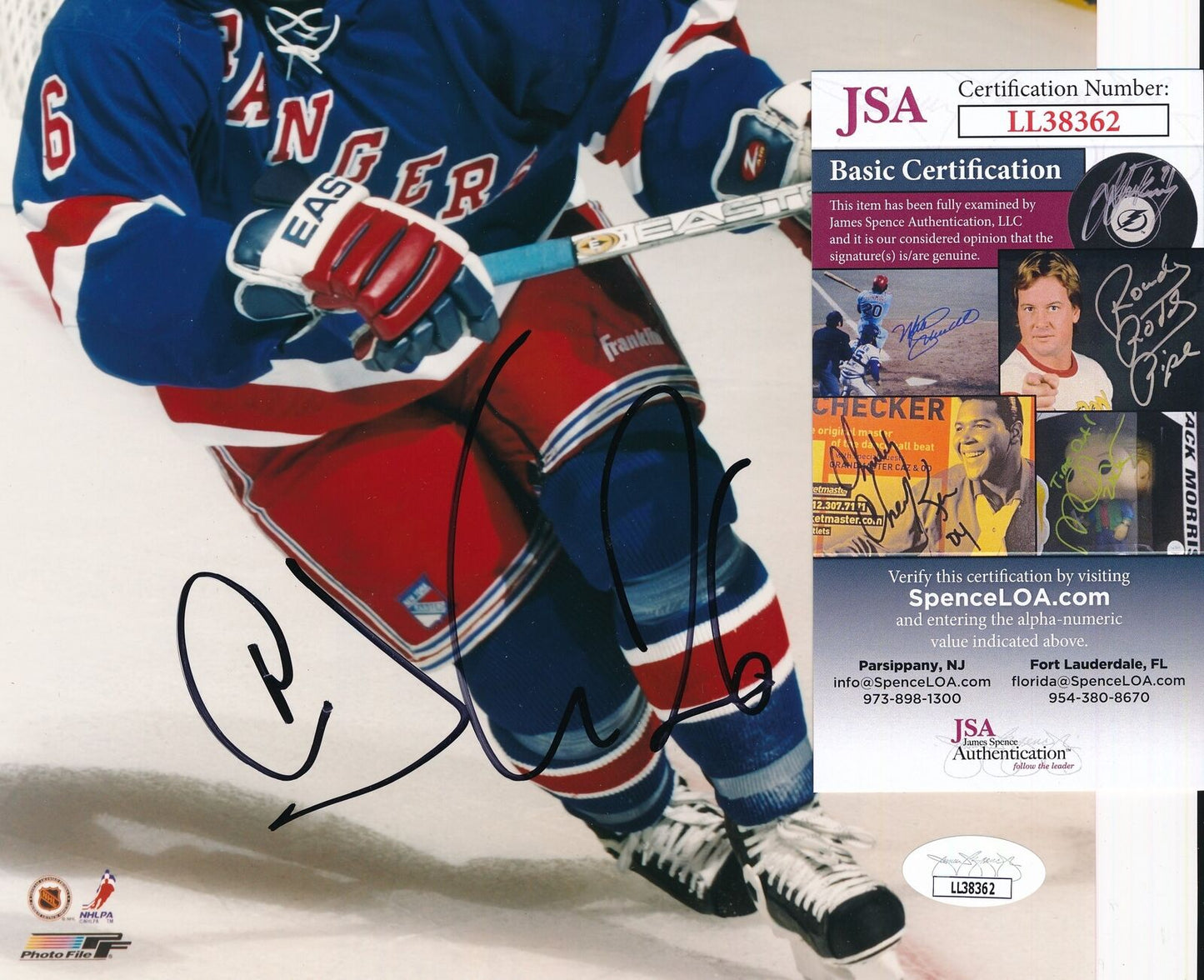 Darius Kasparaitis New York Rangers Signed/Autographed 8x10 Photo JSA 157639