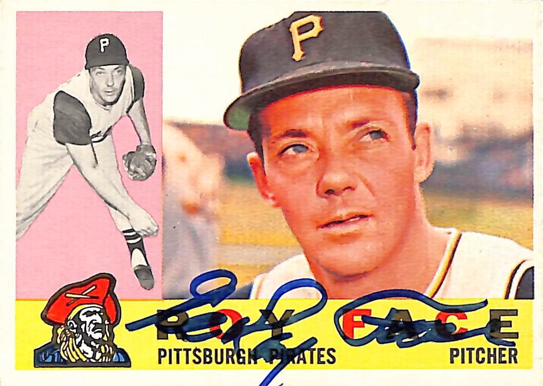 1960 TOPPS #20 Roy Face Pittsburgh Pirates Signed/Auto Card 190948