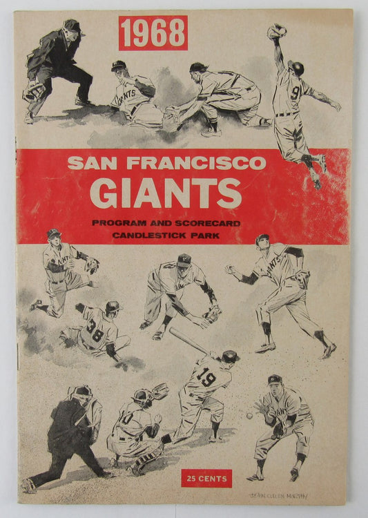 1968 San Francisco Giants vs. Mets UnScored Game Program Koosman 8/10/68