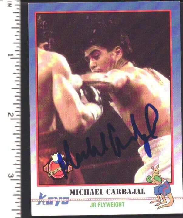 Michael Carbajal Boxer Signed/Autographed 1991 Kayo Trading Card #170 151871