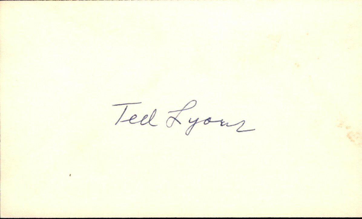 Ted Lyons Chicago White Sox d.1986 Signed/Autographed 3x5 Index Card 162527