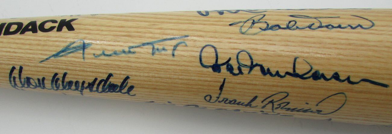 Hall of Fame HOF Baseball Bat Signed by 36 HOFers Koufax,Seaver,Stargell + PSA