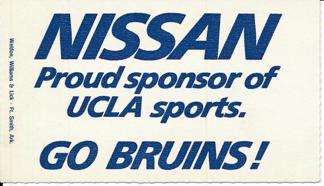 1987 UCLA Bruins vs. Fresno State Football Game AIKMAN Ticket Stub 148641