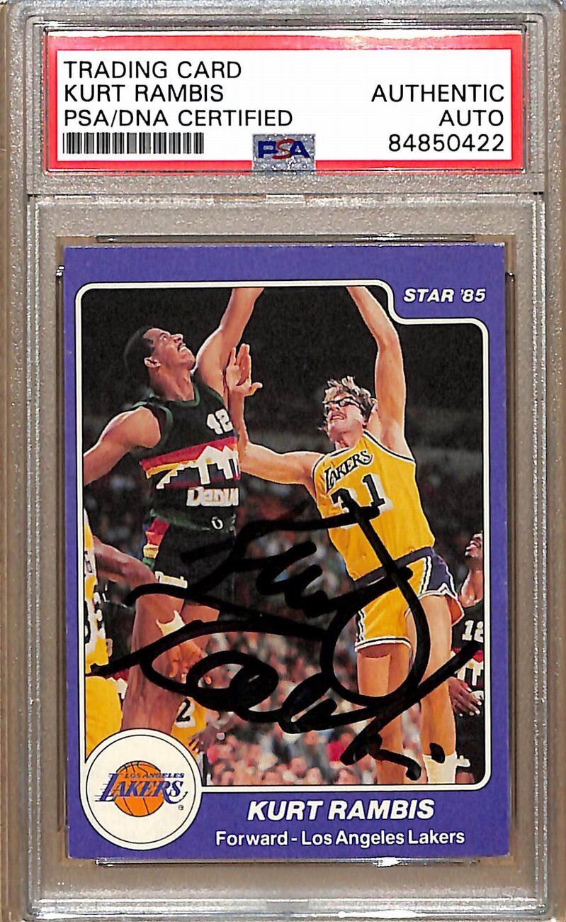 1984-85 Star Company #180 Kurt Rambis Lakers Signed/Auto Card PSA/DNA 178932