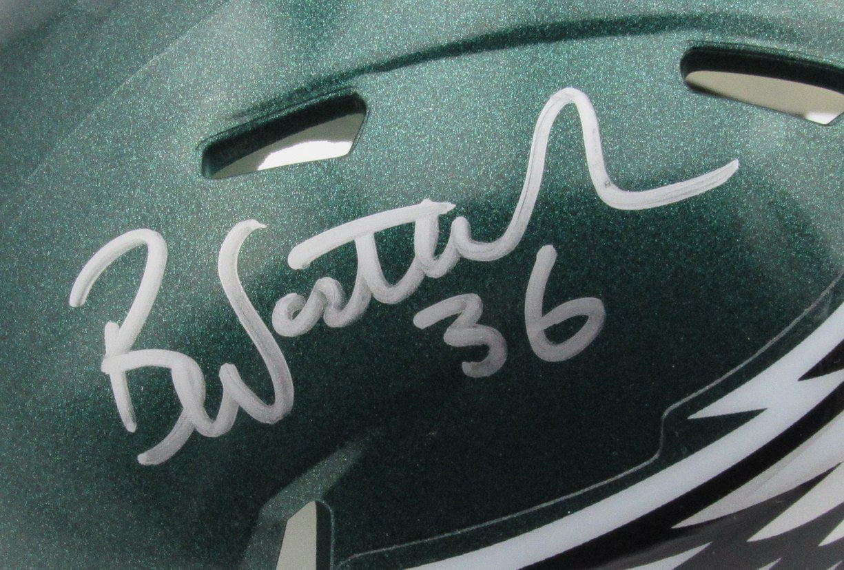 Brian Westbrook Autographed/Signed Eagles Speed Mini Helmet Beckett 193084