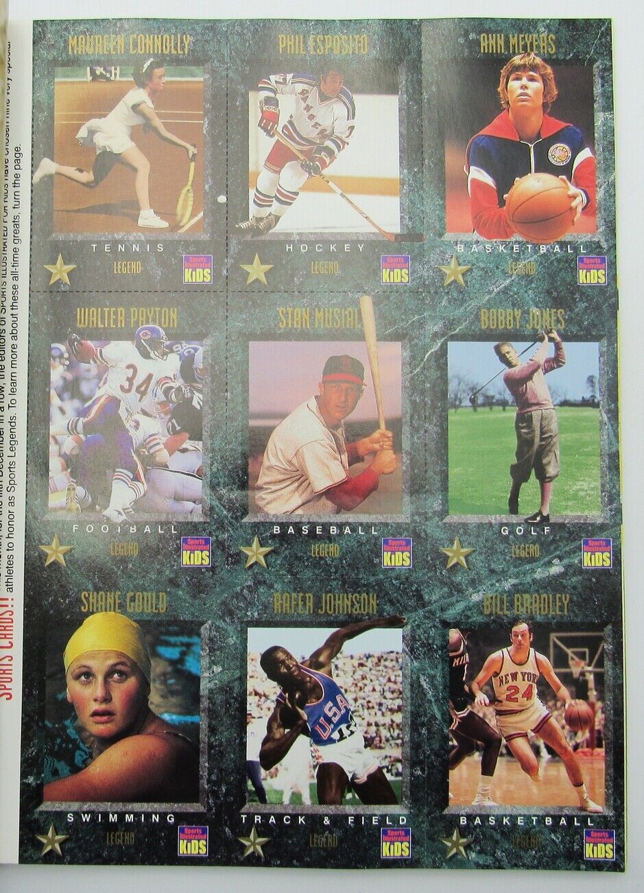 1994 Sports Illustrated for Kids Magazine w/ W. Payton/Musial Uncut Sheet 159389