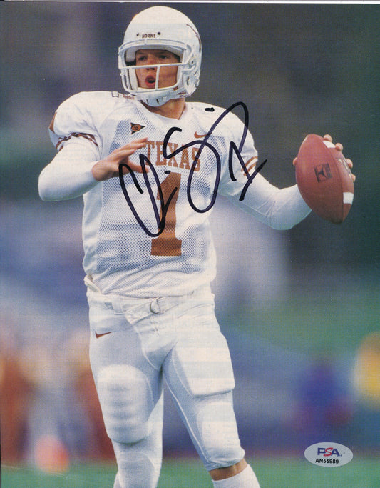 Chris Sims Signed/Auto 8x10 Magazine Photo Texas Longhorns PSA/DNA 188127