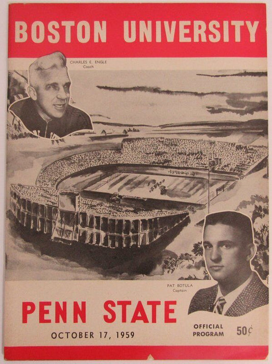 1959 Boston University vs. Penn State Nittany Lions Football Program 137685