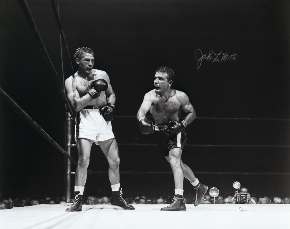 Jake Lamotta Autographed "Raging Bull" 16x20 JSA 187517