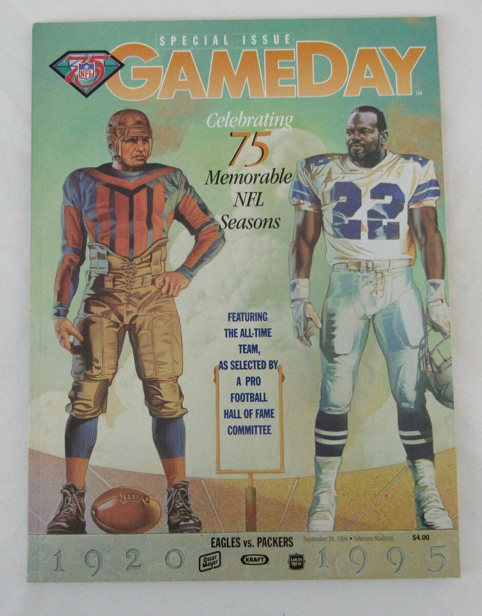 Official Eagles Vs. Packers NFL 75th Anniversary Gameday Program 127373