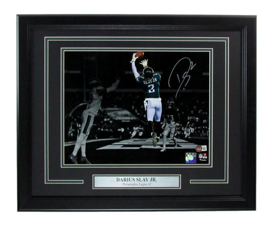 Darius Slay Autographed 11x14 Photo Philadelphia Eagles Framed PSA/DNA