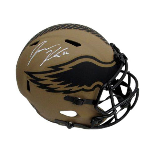 Jason Kelce Signed Full Size Salute to Service Rep Helmet Eagles PSA/DNA 189944