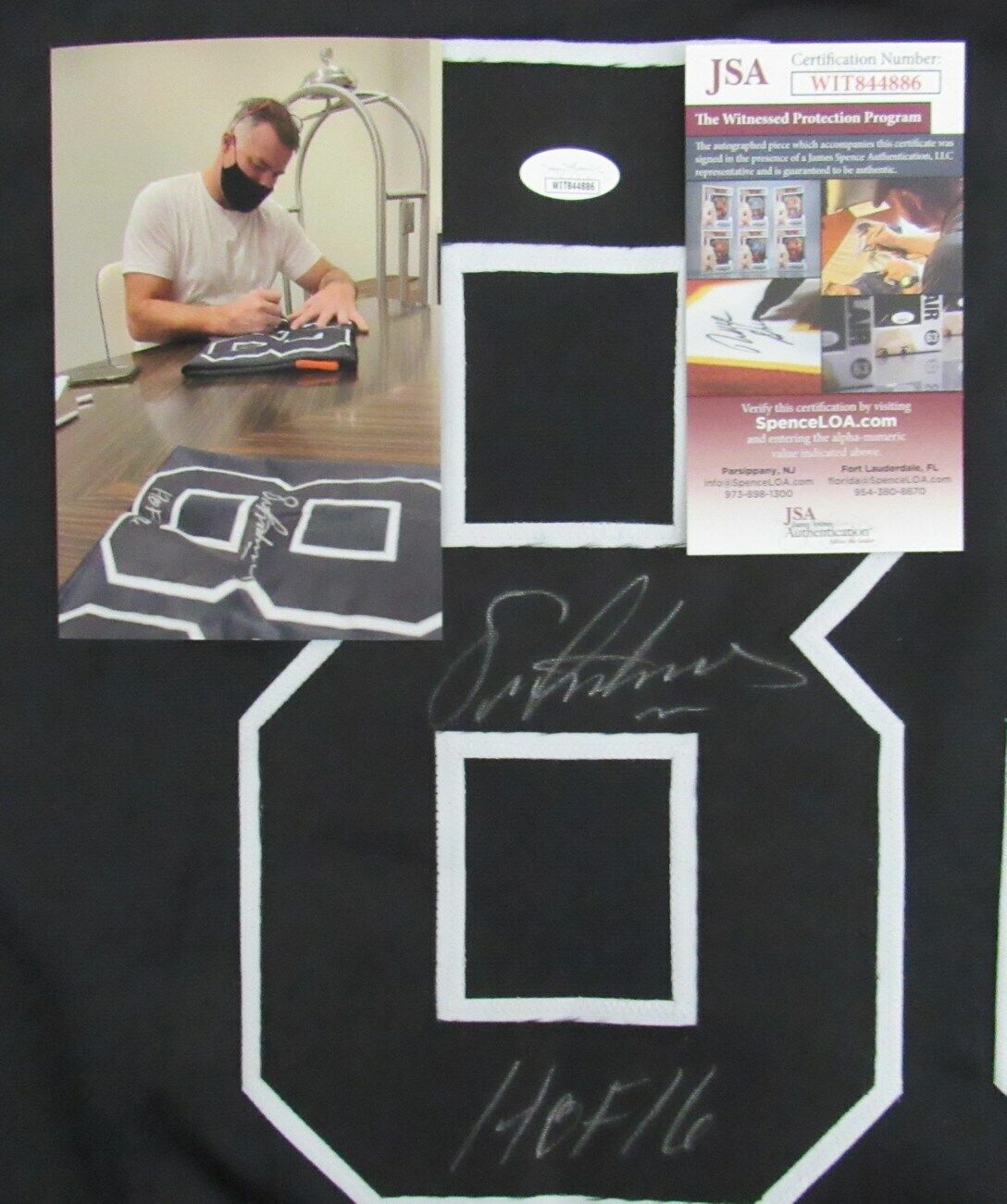 Eric Lindros HOF Signed/Inscr Flyers Black Custom Hockey Jersey JSA 165095