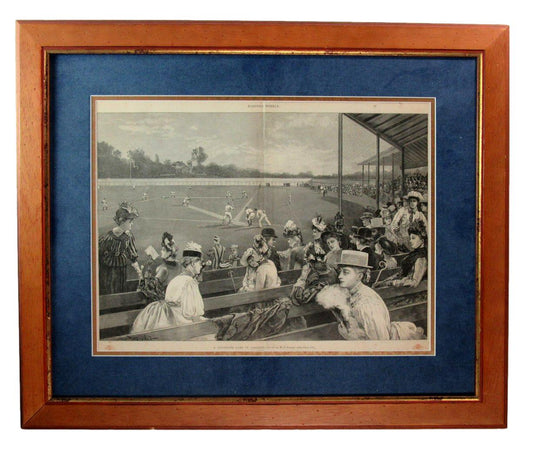 Vintage 1800's Harper's Weekly Newspaper Baseball Photo Framed 190159