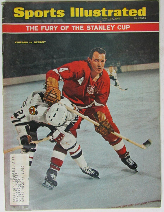 Stanley Cup Chicago vs. Detroit 1966 Sports Illustrated 4/25/66 146552