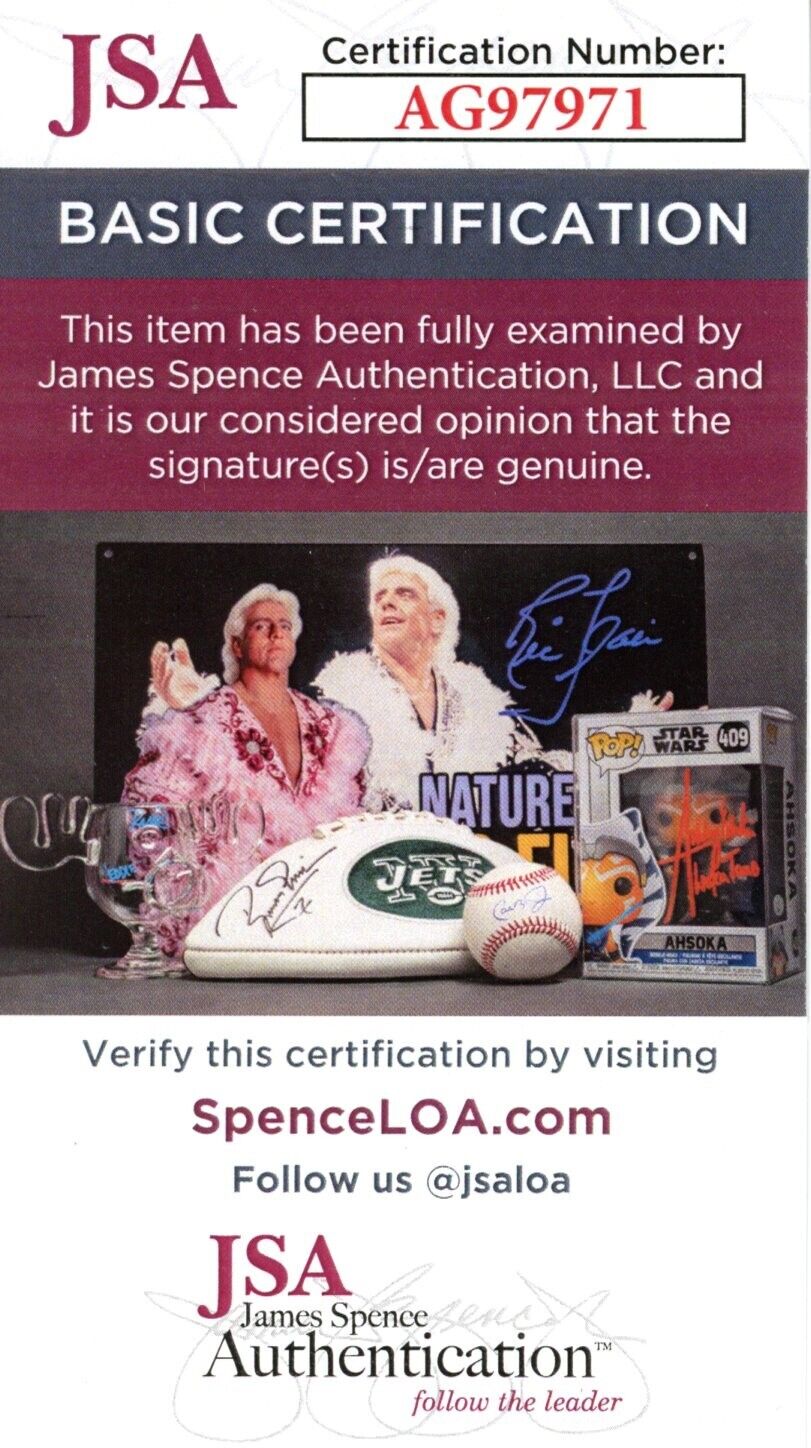 Charley Taylor HOF Autographed/Inscr Goal Line Art GLAC Postcard Redskins JSA