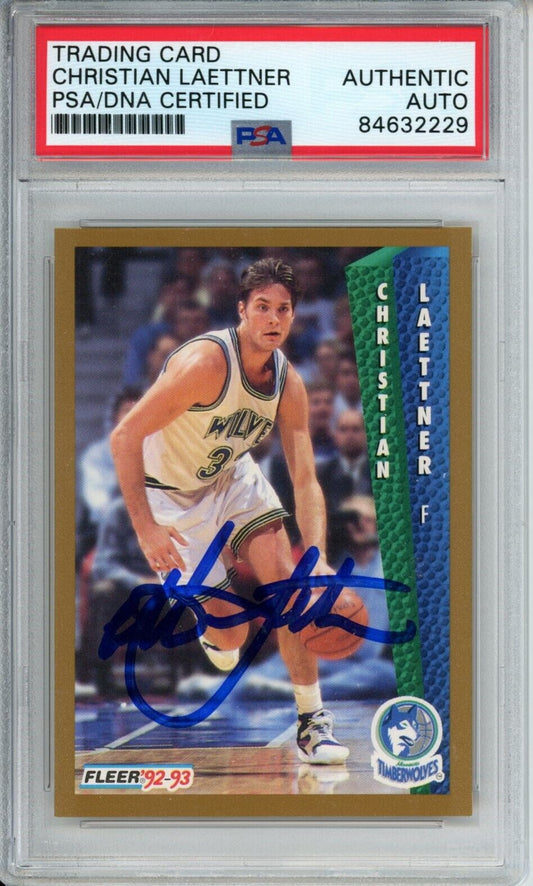 1992-93 FLEER Rookie #379 Christian Laettner Timberwolves PSA/DNA