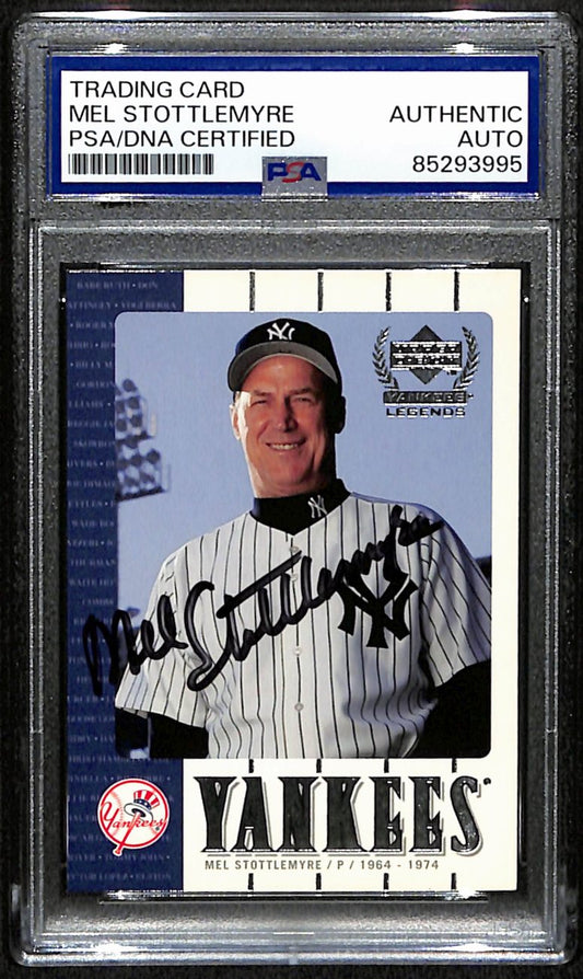 Mel Stottlemyre Signed/Auto 2000 Upper Deck Card #47 Yankees PSA/DNA 190665
