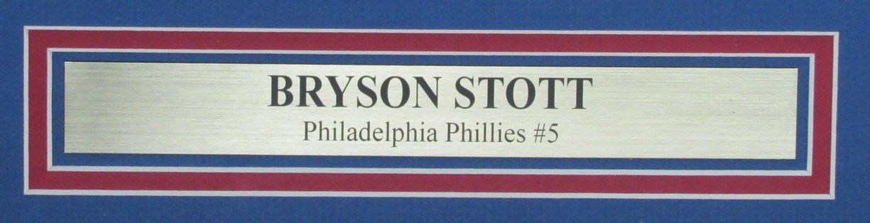 Bryson Stott Signed 16x20 Photo Philadelphia Phillies Framed Fanatics 185639