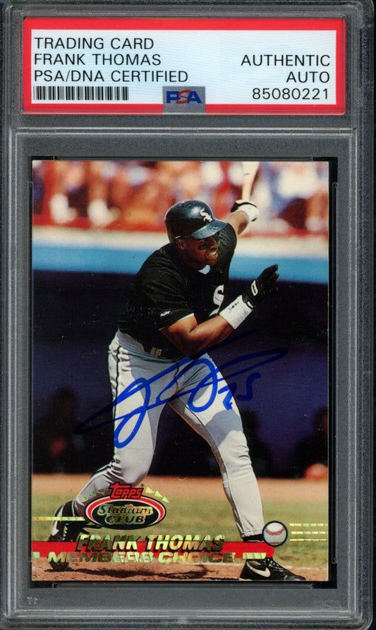 Frank Thomas HOF Autographed 1993 Topps Card #746 White Sox PSA/DNA 184053
