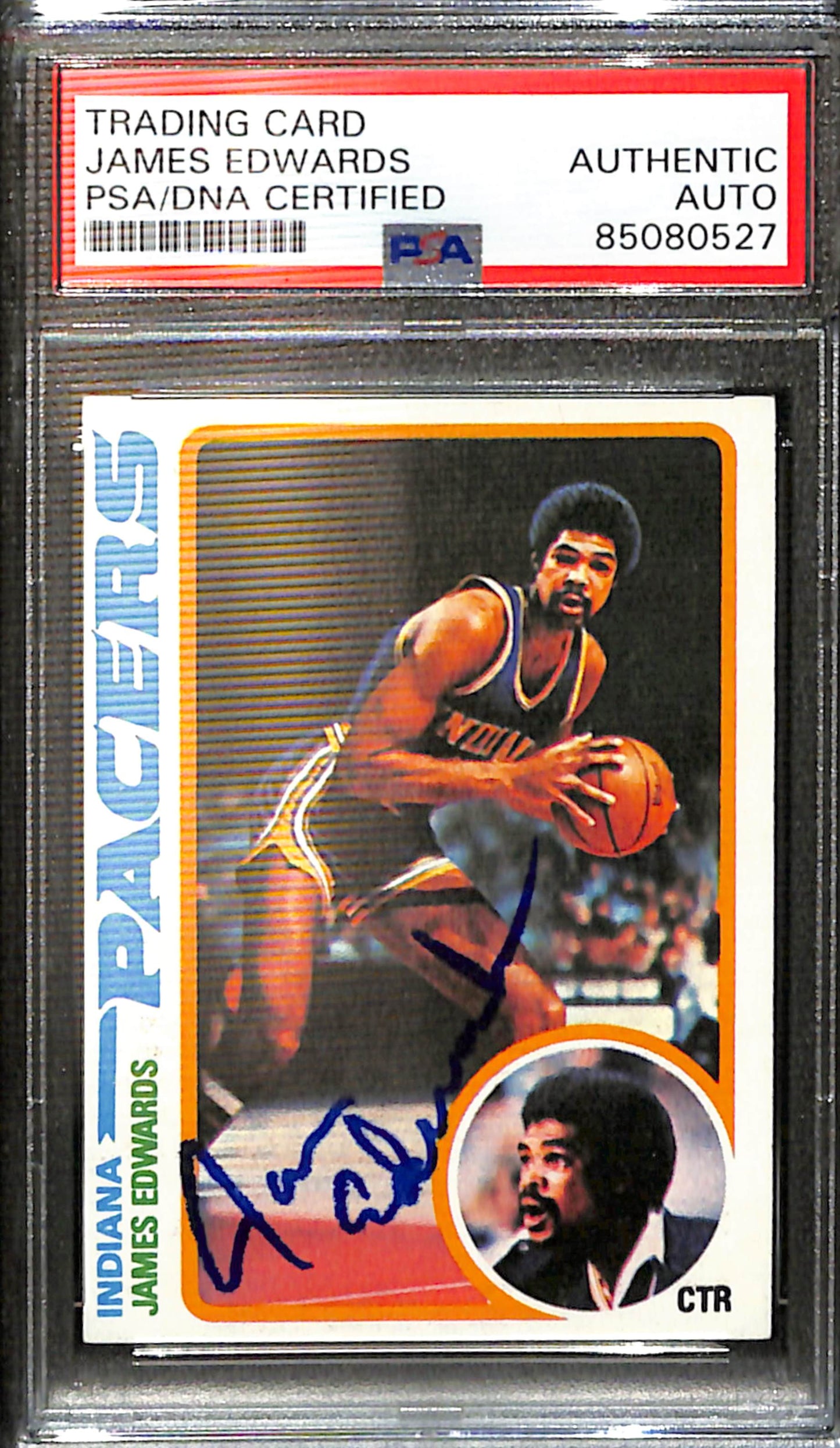 James Edwards Signed/Auto 1978 Topps Card #27 Indiana Pacers PSA/DNA 185431