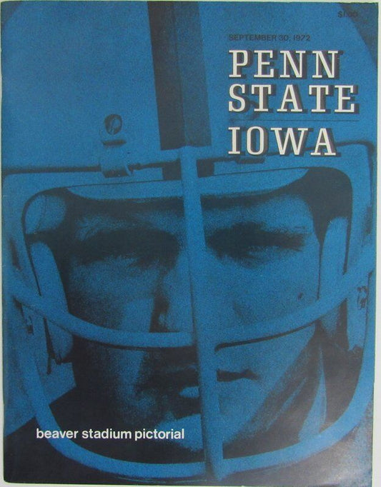 1972 Penn State Nittany Lions vs. Iowa Football Program 137993