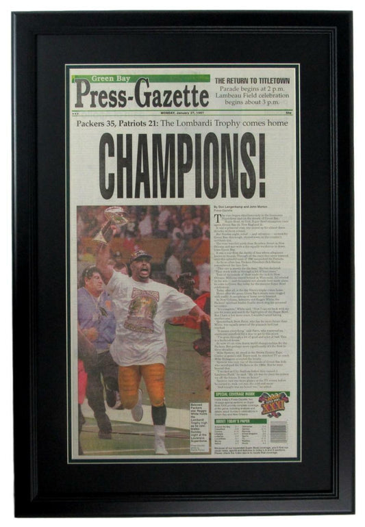 Green Bay Press Gazette 1997 Packers Super Bowl XXXI Newspaper Framed 152270