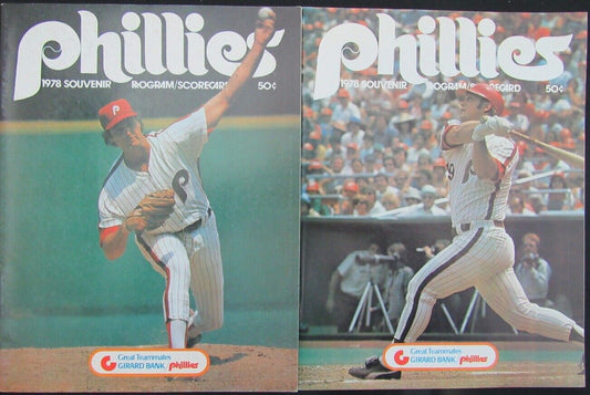 Lot of 2 1978 Phillies Program/Scorecard  Carlton vs. Cubs/Cards Unscored 157817