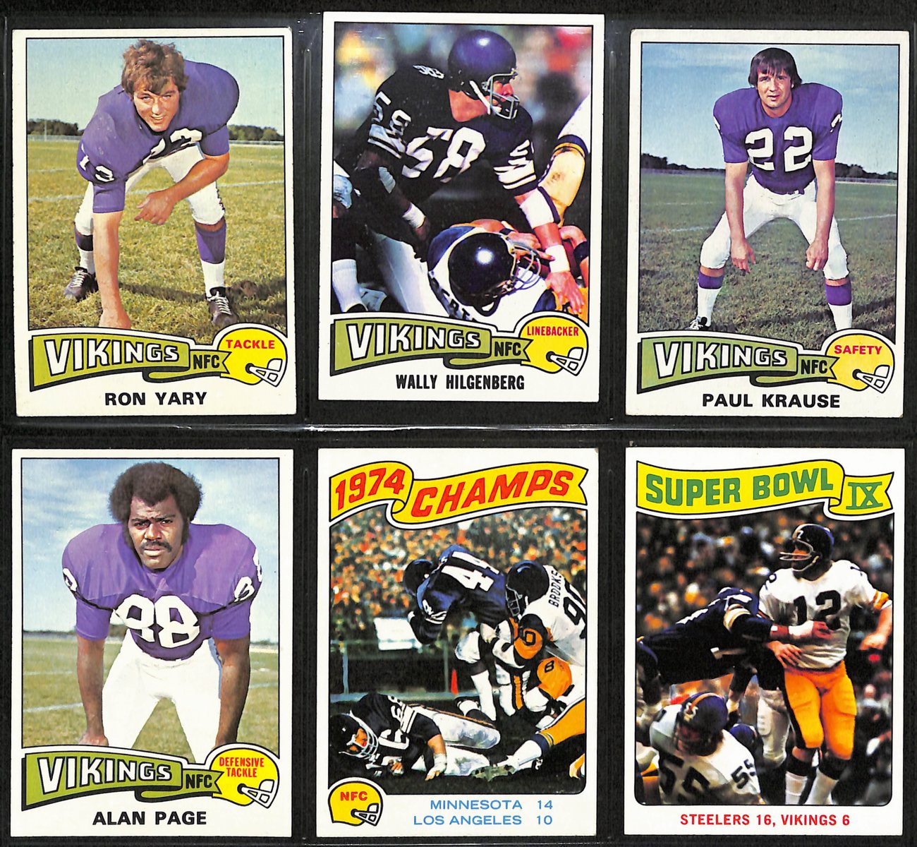 1975 TOPPS Football Minnesota Vikings Team Cards (24) 189265