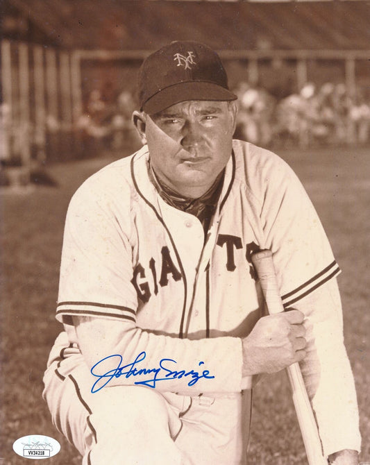 Johnny Mize HOF New York Giants Signed/Autographed 8x10 B/W Photo JSA 166500