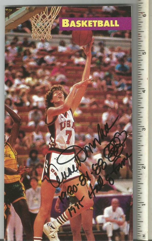 Anne Donovan US Olympic Basketball HOF Signed/Autographed 3x5 Photo 150577