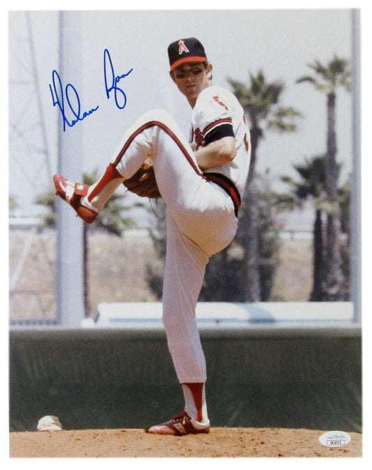 Nolan Ryan HOF Autographed 11x14 Photo California Angels JSA 182041