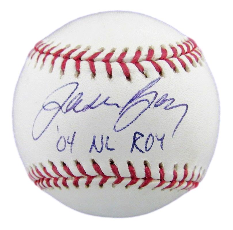 Jason Bay Autographed/Inscribed "04 NL ROY" OML Baseball Pirates JSA 182612