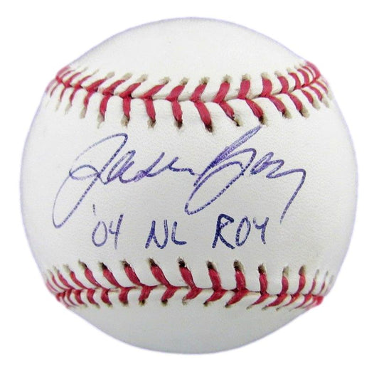 Jason Bay Autographed/Inscribed "04 NL ROY" OML Baseball Pirates JSA 182612