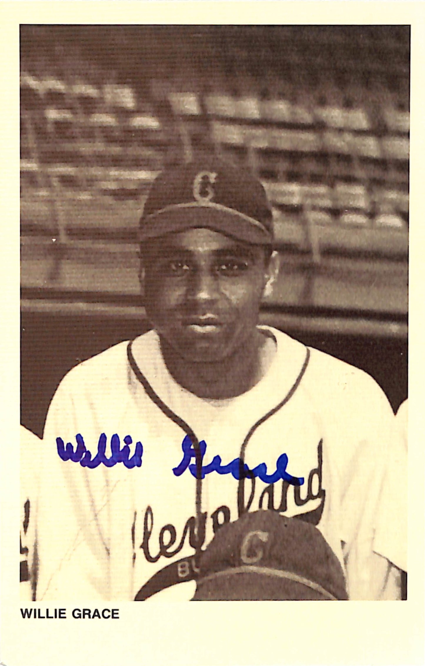 Willie Grace Signed 1991 Negro League Legends Post Card Buckeyes 181277