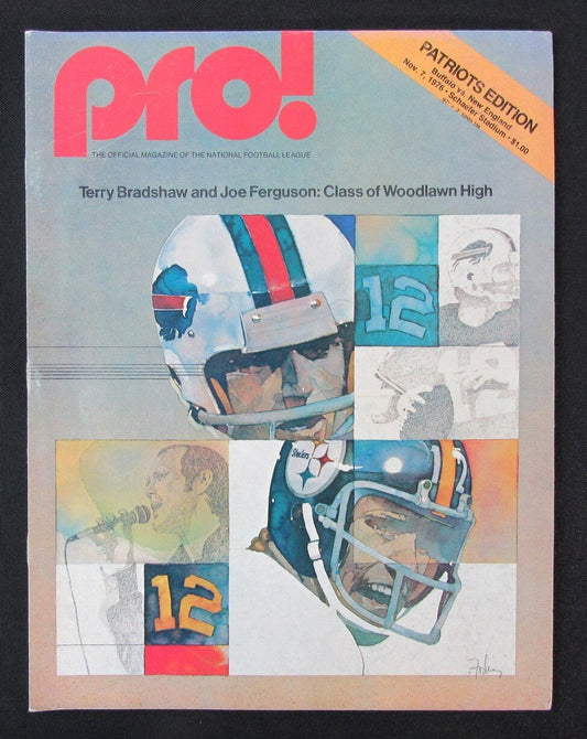 1976 Pro! Buffalo Bills vs. New England Patriots Program 11/07